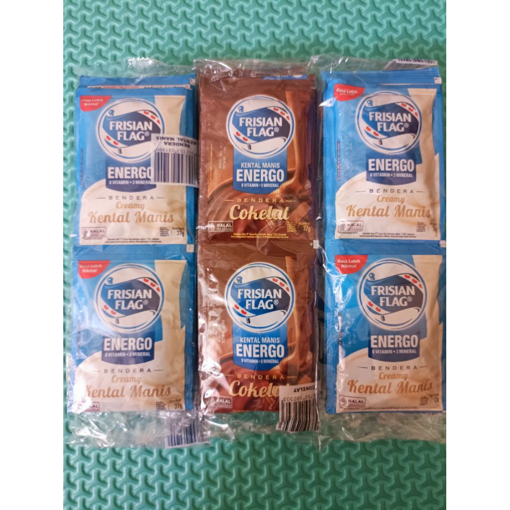 

Susu Kental Manis Bendera 1 renceng, SKM Frisian Flag Cokelat/Putih