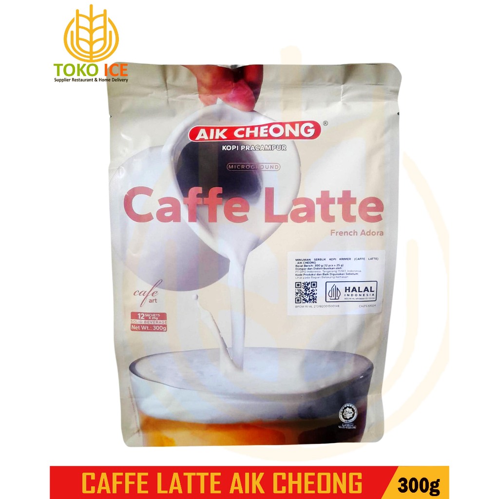 

CAFFE LATTE AIK CHEONG 360G | Kopi Instan Susu Lembut & Creamy (12 Sachet)