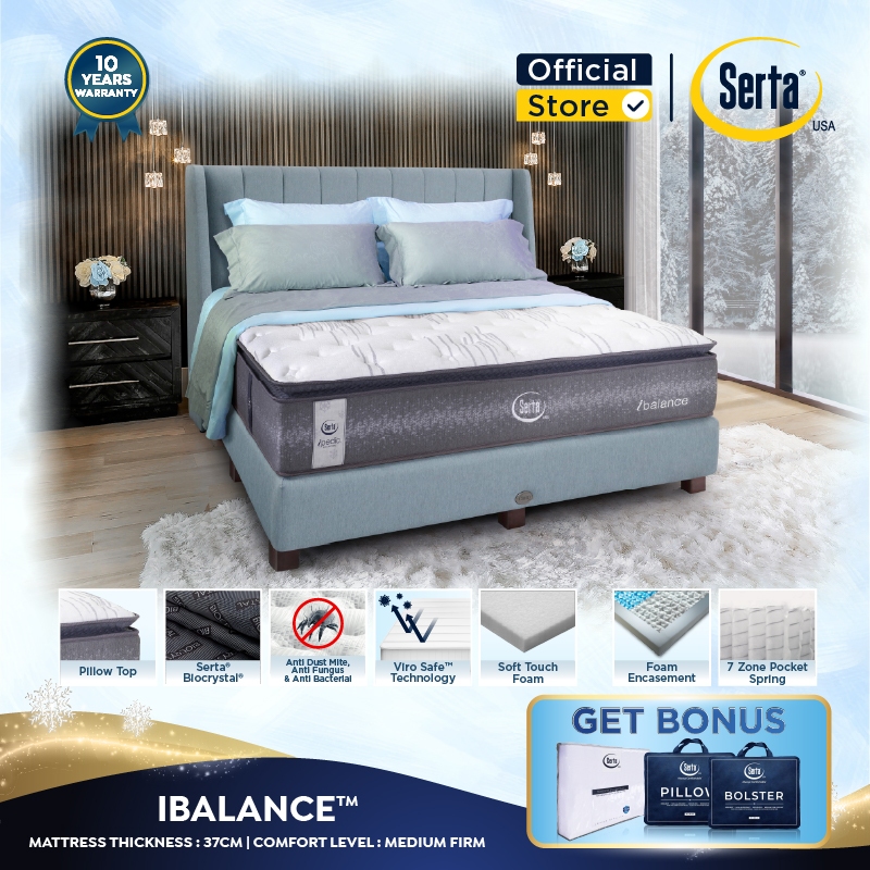 Serta iBalance - Kasur Spring Bed with Cooling Tech [Mattress Only]