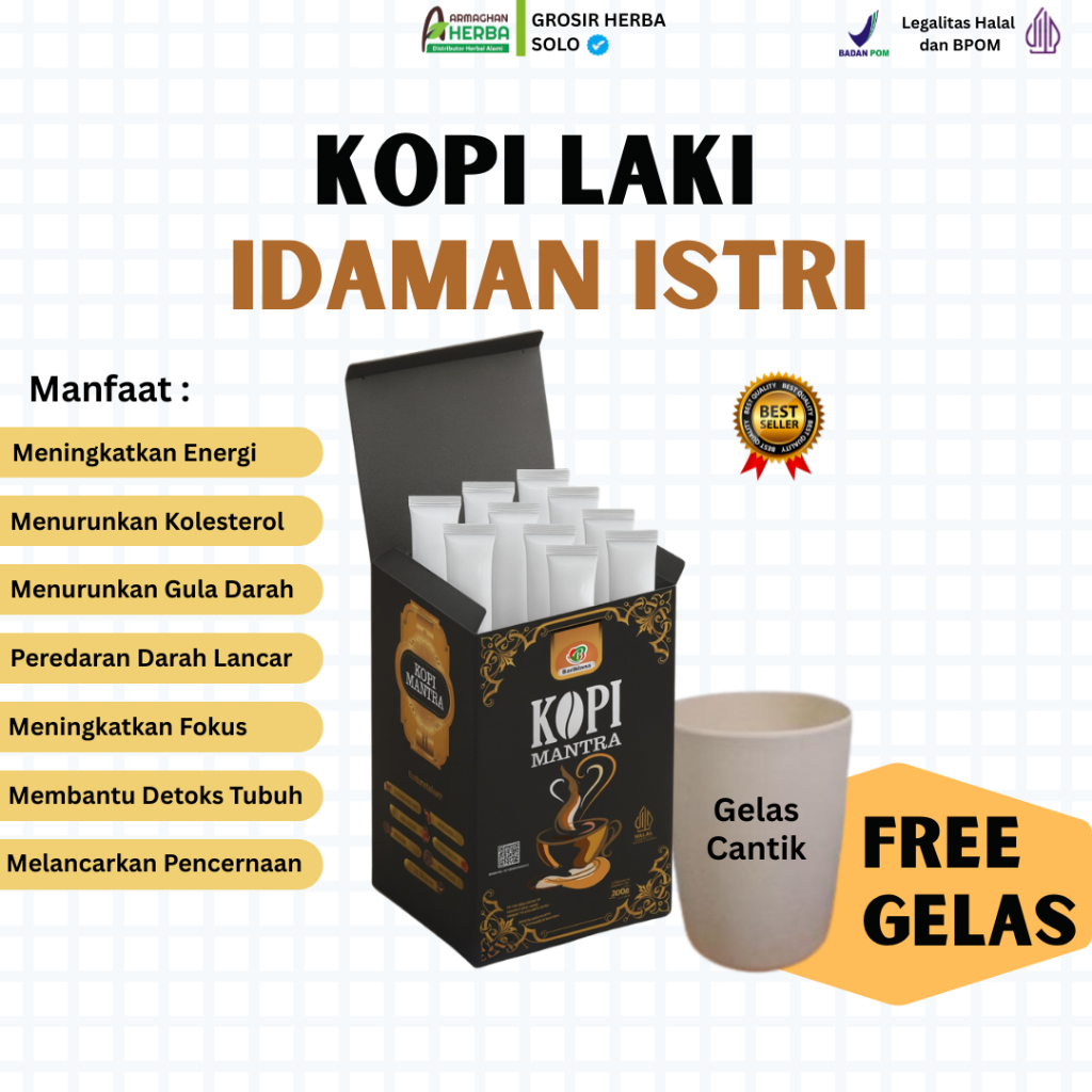 

(COD) Kopi Susu Mantra - Kopi Herbal Rempah Aman Untuk Asam Lambung 250gr Halal BPOM