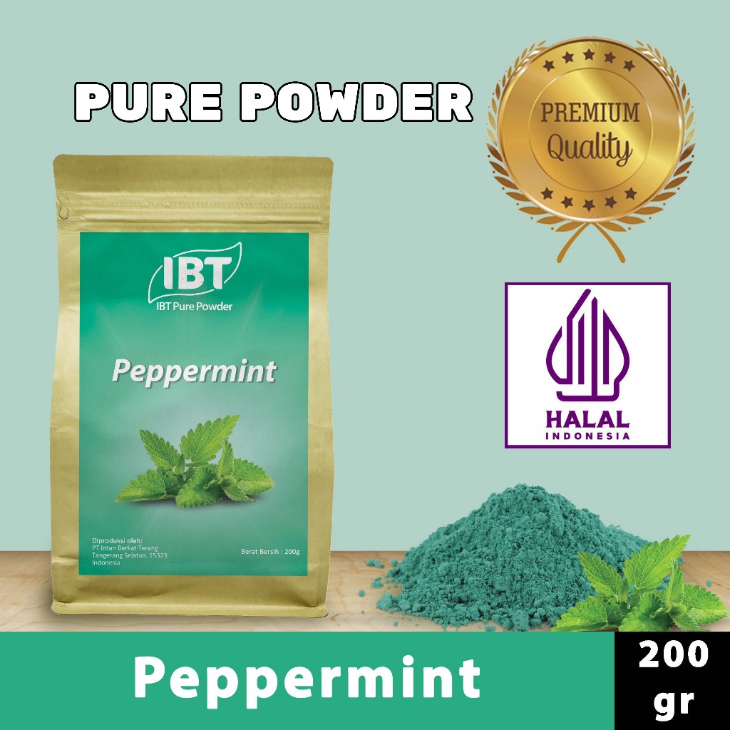 

Pure Peppermint Powder Essence Murni Bubuk Import Makanan Kue 200 gr