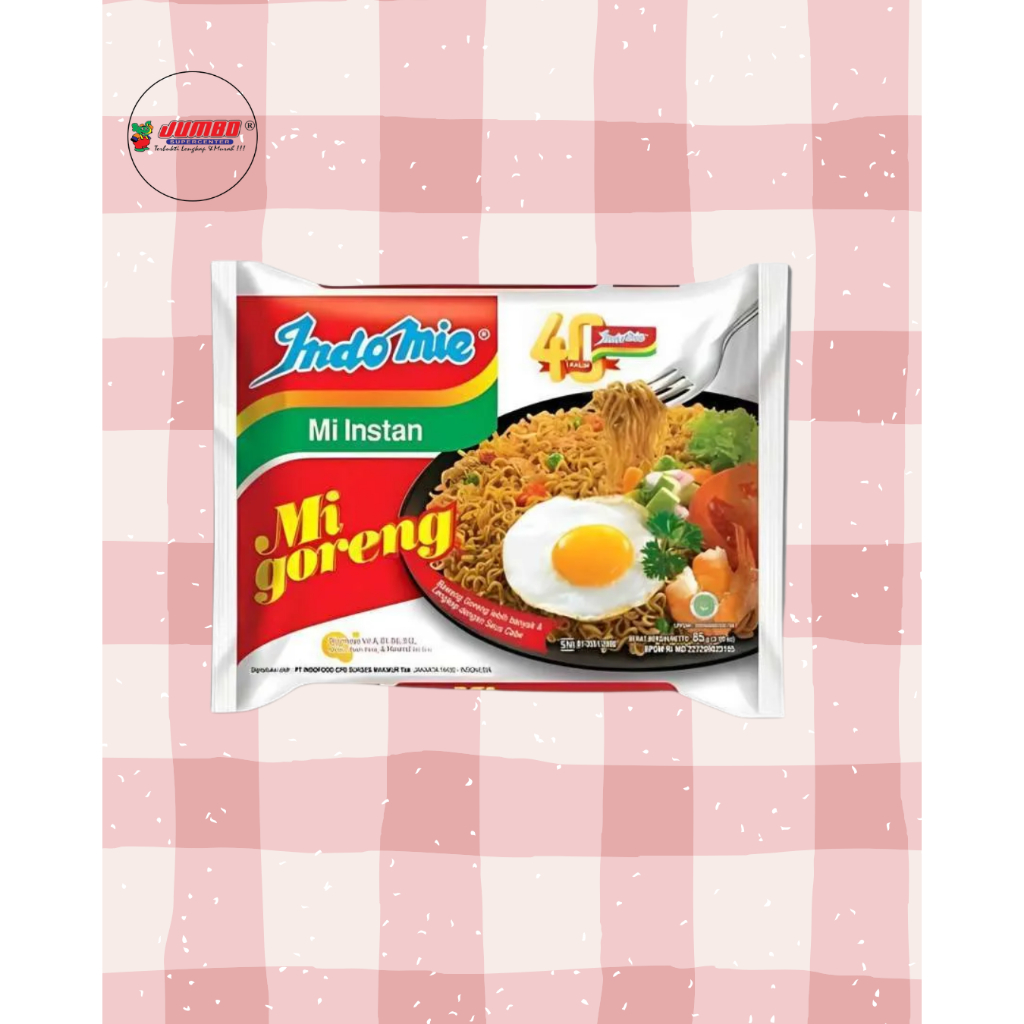 

Indomie Goreng Original 85gr/Makanan Instan/Noodle/Makanan Pokok/Mie Goreng