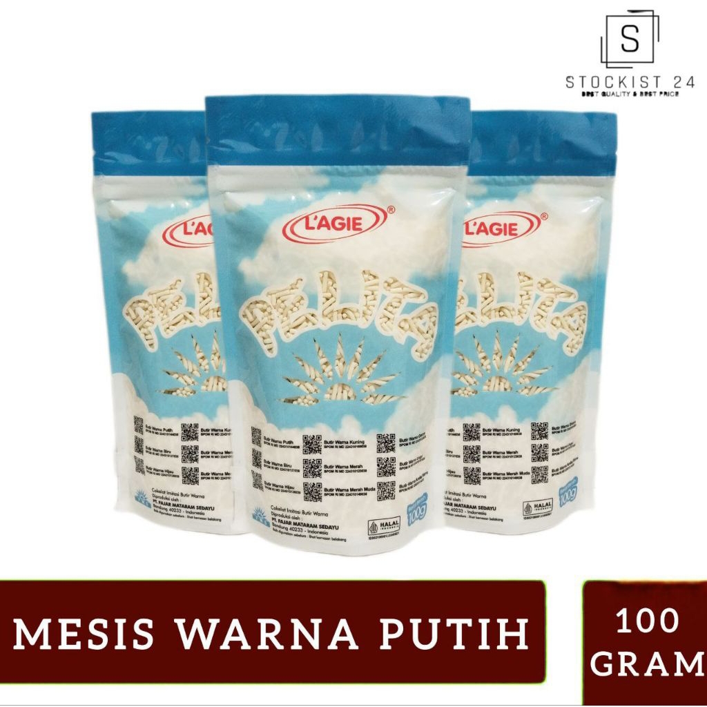 

Meses Lagie pelita warna putih 100gr