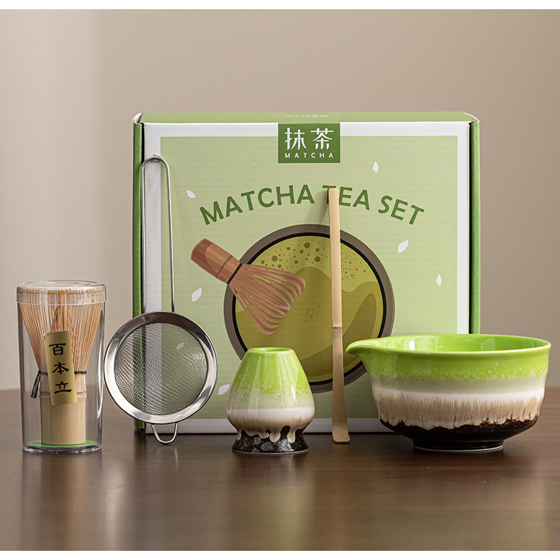 Miramart Set Alat Matcha Tea Set Lengkap 5IN1- Alat Bikin Teh Premium , Alat Tradisional Teh Jepang