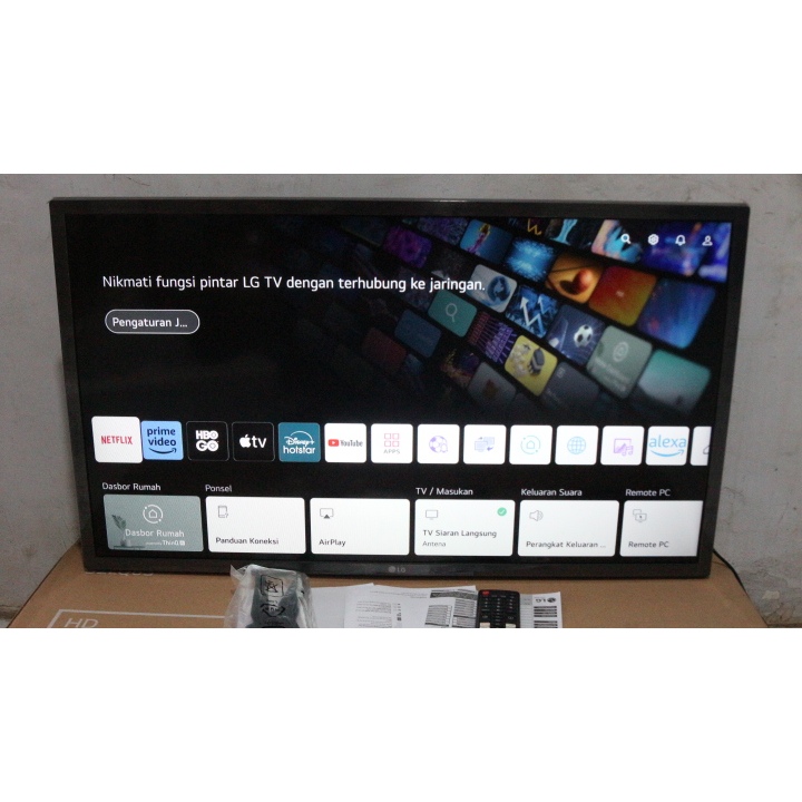 [+free packing kayu] Led TV LG 32 Inch Smart TV HD Youtube Wifi Netflix Kondisi bekas masih segel 46