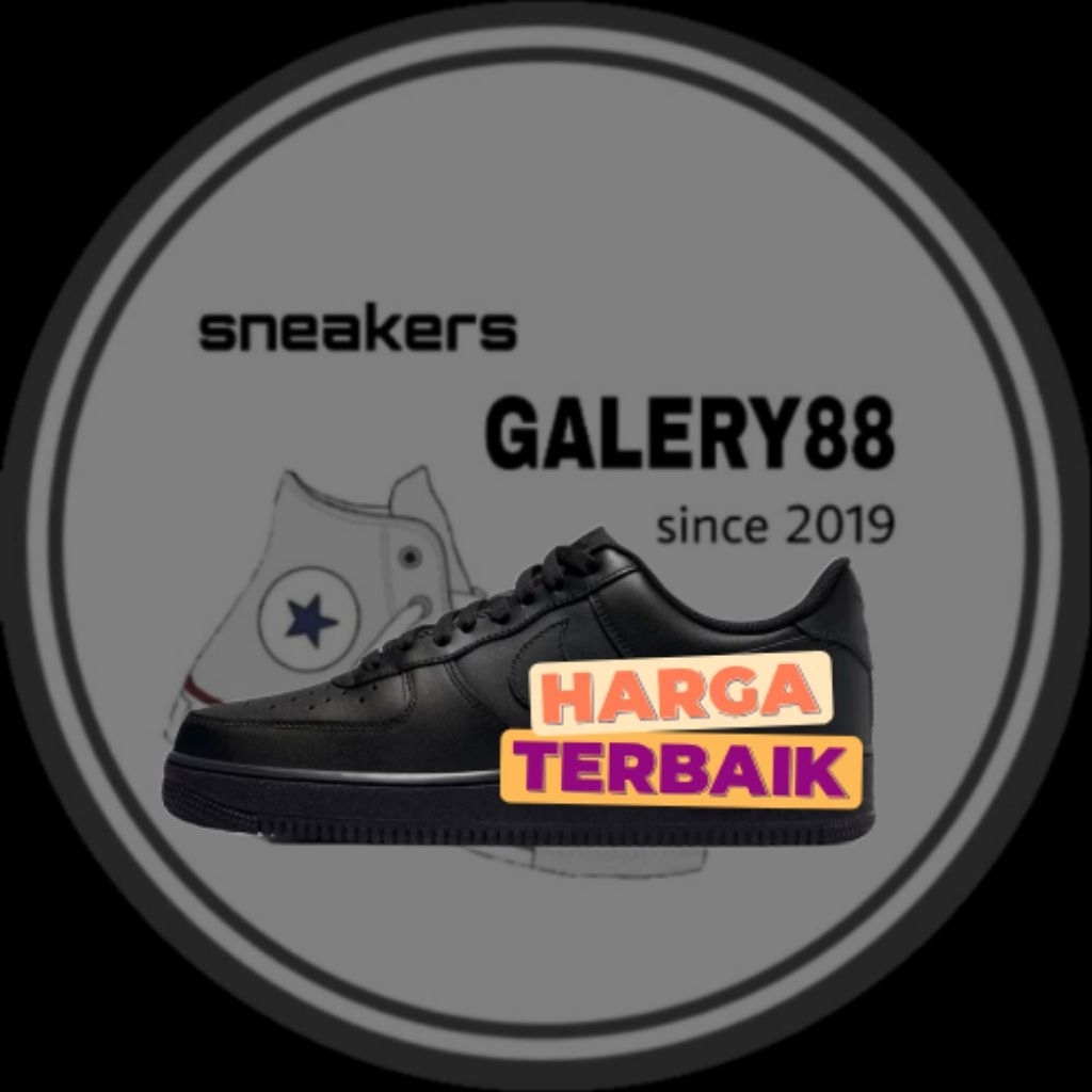 SEPATU SNEAKERS PRIA WANITA AF1 HITAM FULL