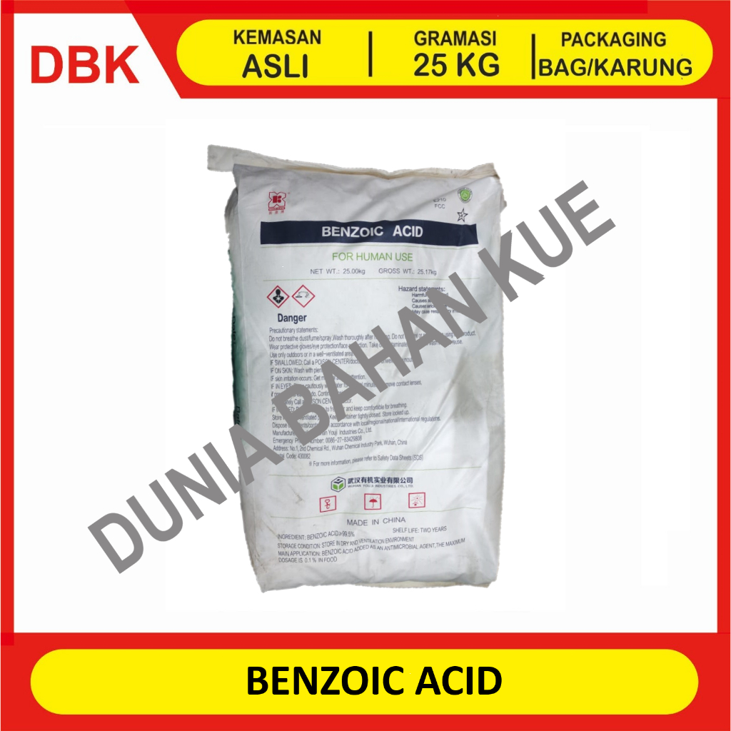 

(KHUSUS INSTANT/GOSEND) BENZOIC ACID PENGAWET FOOD GRADE - 1 BAG 25 KG / ASAM BENZOAT
