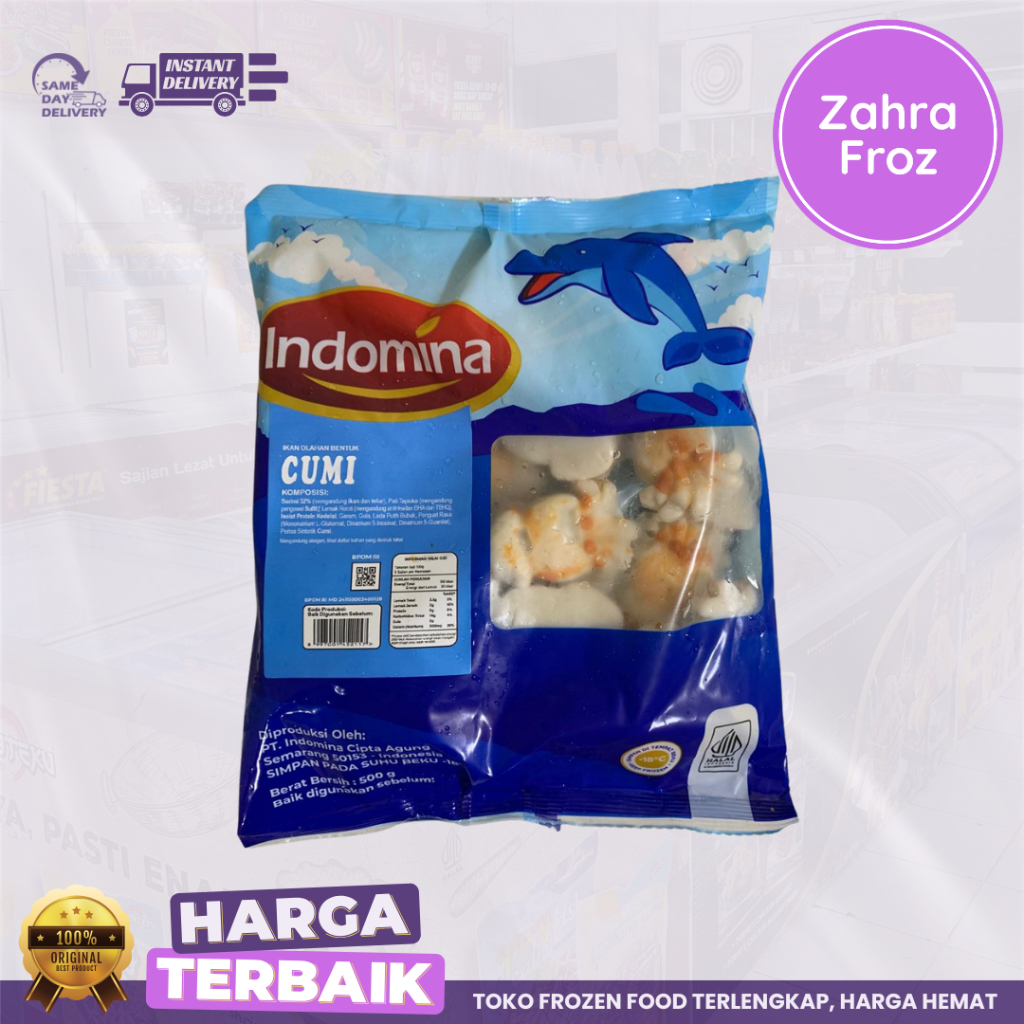 

INDOMINA IKAN OLAHAN BENTUK CUMI 500 GR