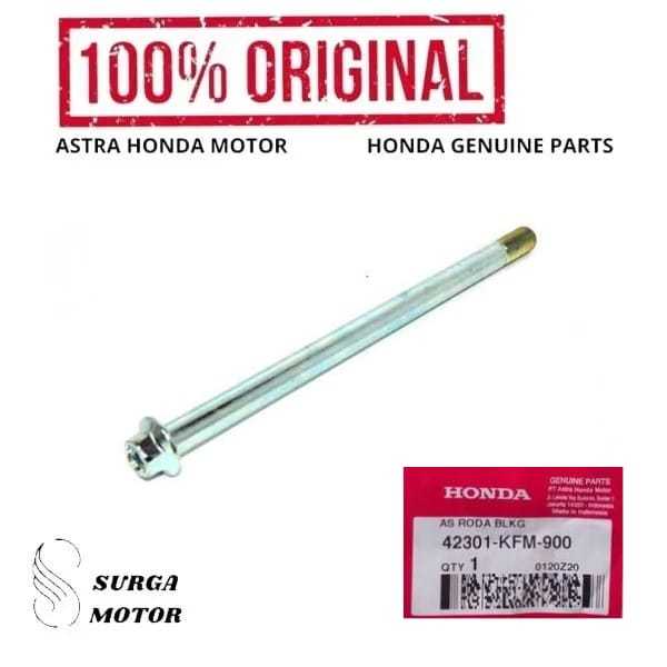 As Poros Roda Belakang Motor Honda Supra Fit Scoopy ESp K2F BeAT Steet  K1AL 42301KFM900 42301-KFM-9