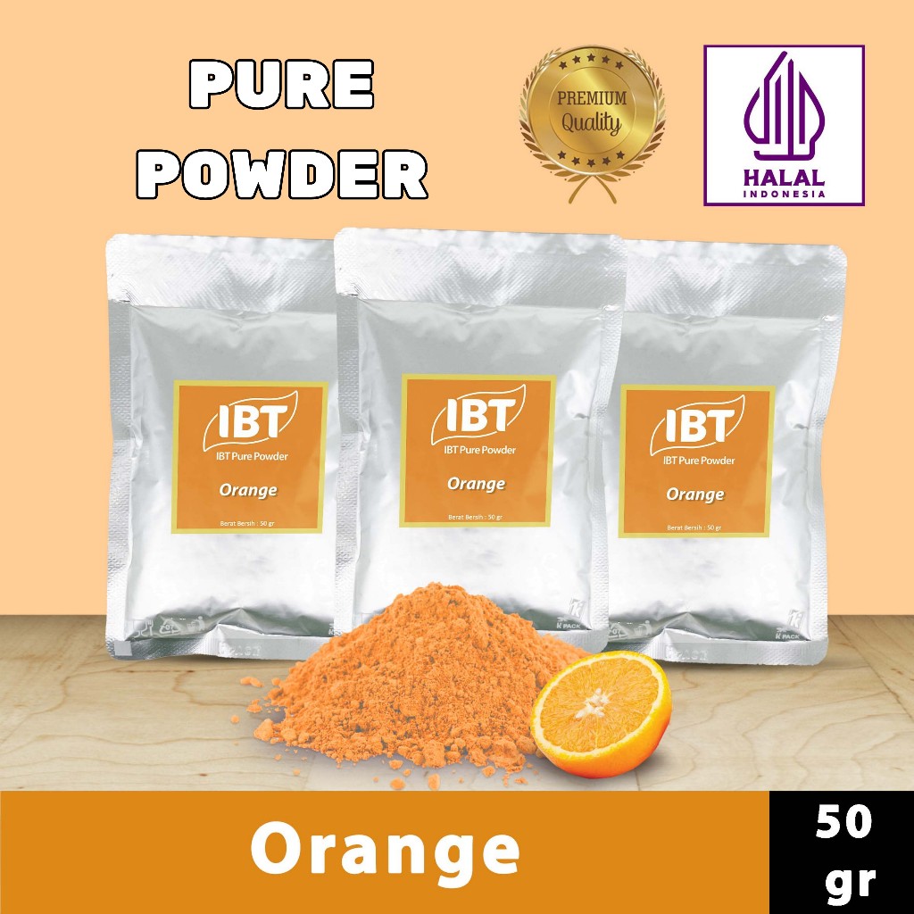 

Pure Orange Powder Essence Murni Bubuk Jeruk Import Makanan Kue 50 gr