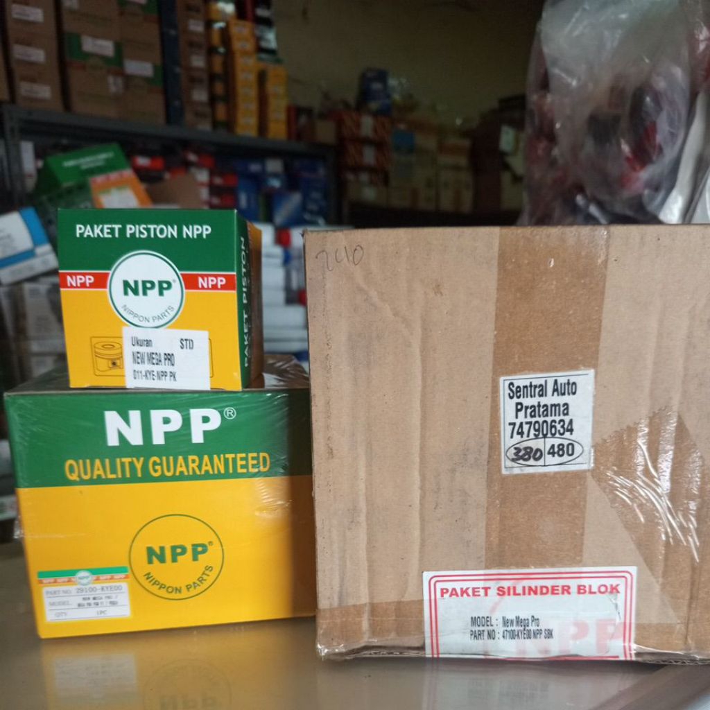 NPP PAKET SILINDER BLOK MOTOR HONDA MEGAPRO NEW / MEGAPRO PGM FI / VERZA (47100-KYE00-NPP-SBK) ORIGI