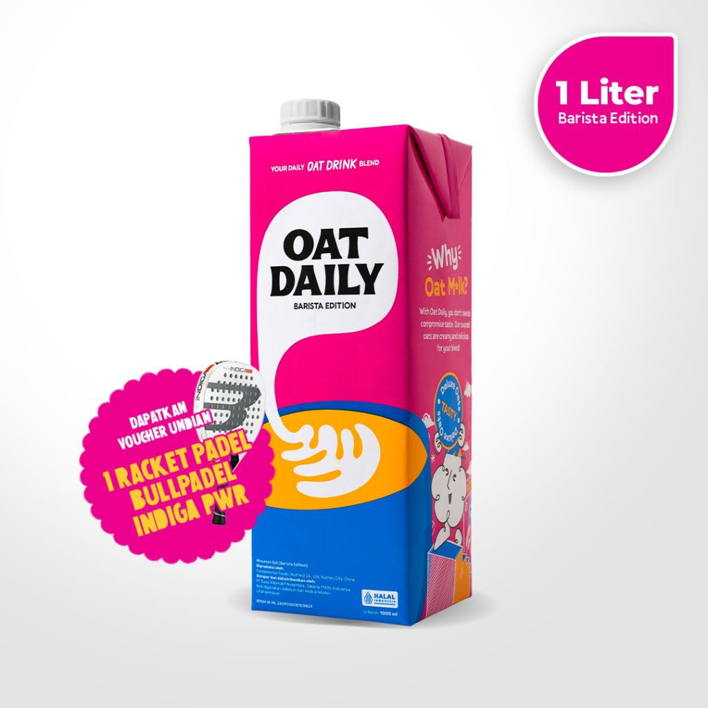 

OAT DAILY Barista Edition 1L | SPESIAL TIKET UNDIAN RAKET BULLPADEL - Oat Milk