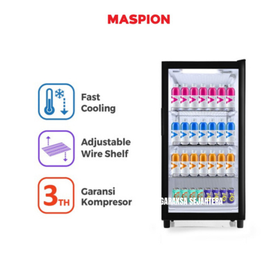 MASPION - SHOWCASE 3 RAK KAPASITAS 168 LITER