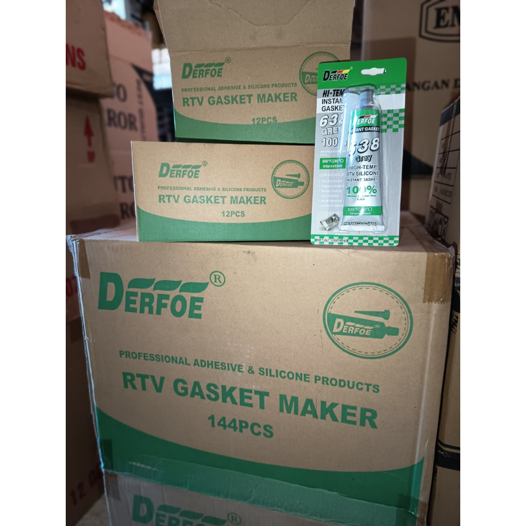 DERFOE – 35gr 85gr 1PCS/3PCS DERFOE RTV SILICONE GASKET LEM SILIKON 35GR 85GR TAHAN PANAS & KUAT REKAT PACKING GASKET