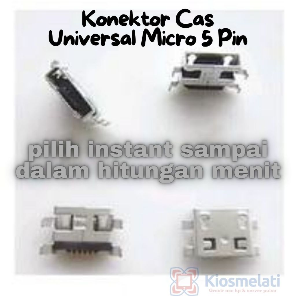 KONEKTOR CAS - CONECTOR CHARGER UNIVERSAL MICRO / konektor cas micro 5 pin / konektor cas smartfren
