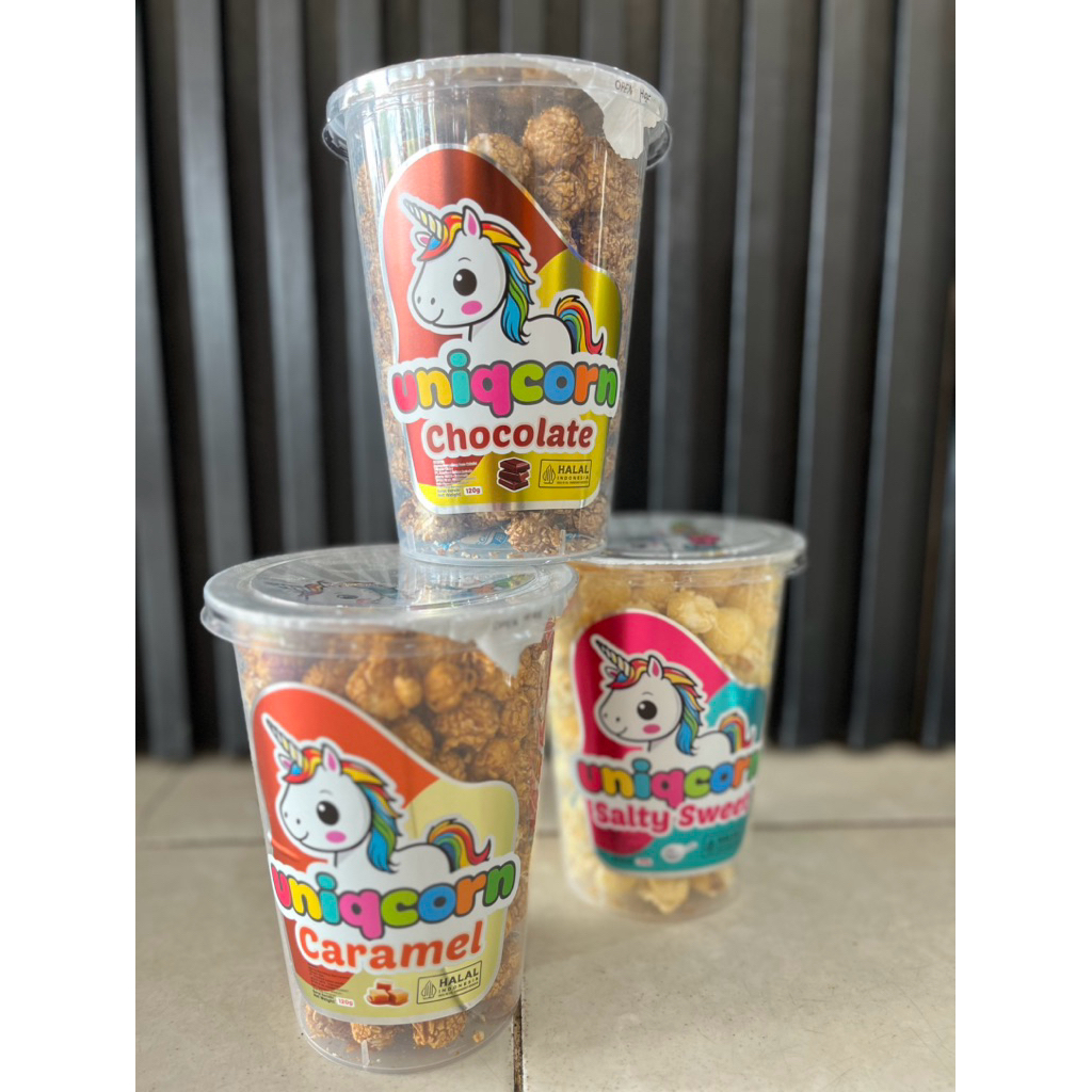 

Popcorn Uniqcorn 120gr / salty sweet / coklat / caramel