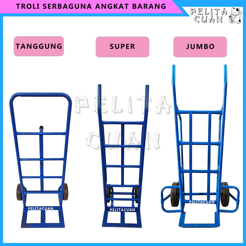 Troli Angkut Barang Besi Kokoh untuk Galon dan Barang Berat