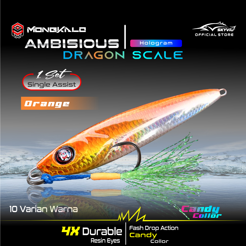 Mongkalo Ambisious Sisik-Kecil noGID noMotif Candy 20 Orange