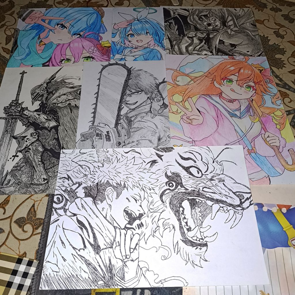 

sketsa anime bekas ngonten! ukuran kertas A5