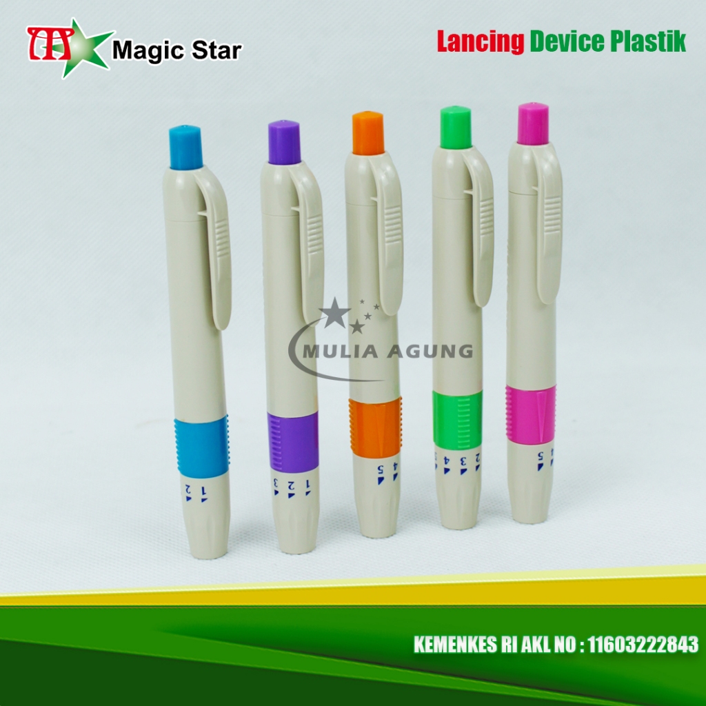 Pena Bekam Lancing Device Original Magic Star / Pena lancing Bekam Lancing Magic Star Plastic Murah