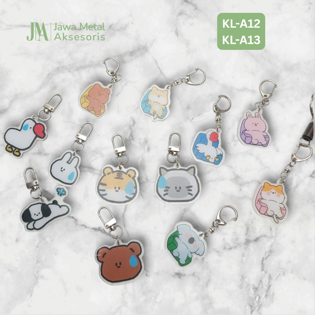 Jawa Keychain Gantungan Kunci Karakter Lucu Hewan Imut Akrilik KL-A12 Keychain KL-A13