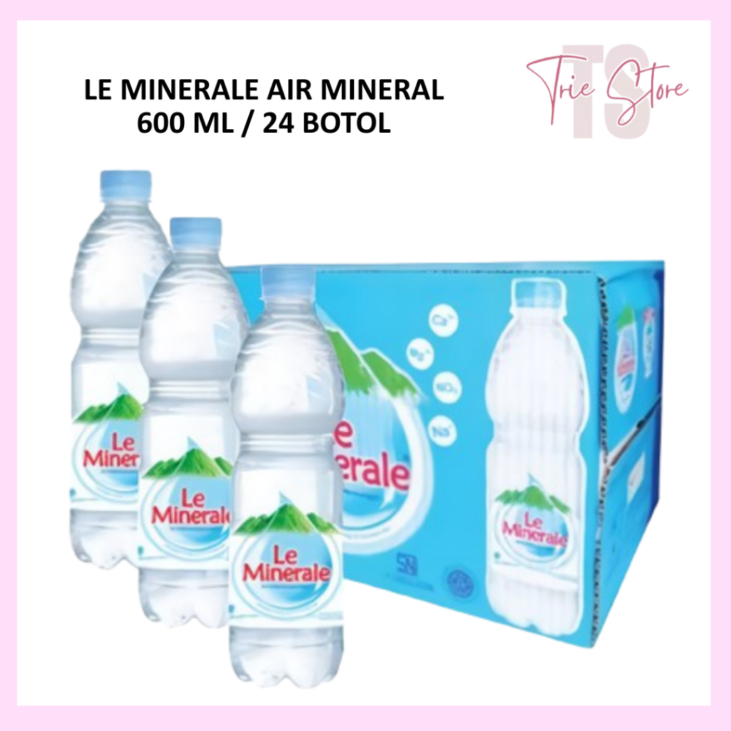 

Le Minerale Air Mineral / Air Kemasan 600 ML Isi 24 BOTOL 1 Dus Berkualitas, Kesegaran Alami untuk Hidup Sehat