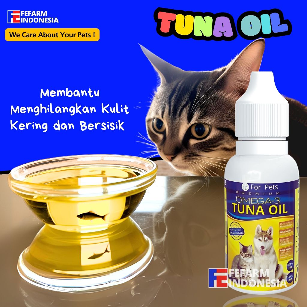 MINYAK IKAN TUNA CAIR - Tuna Oil Kucing Anjing FEFARM