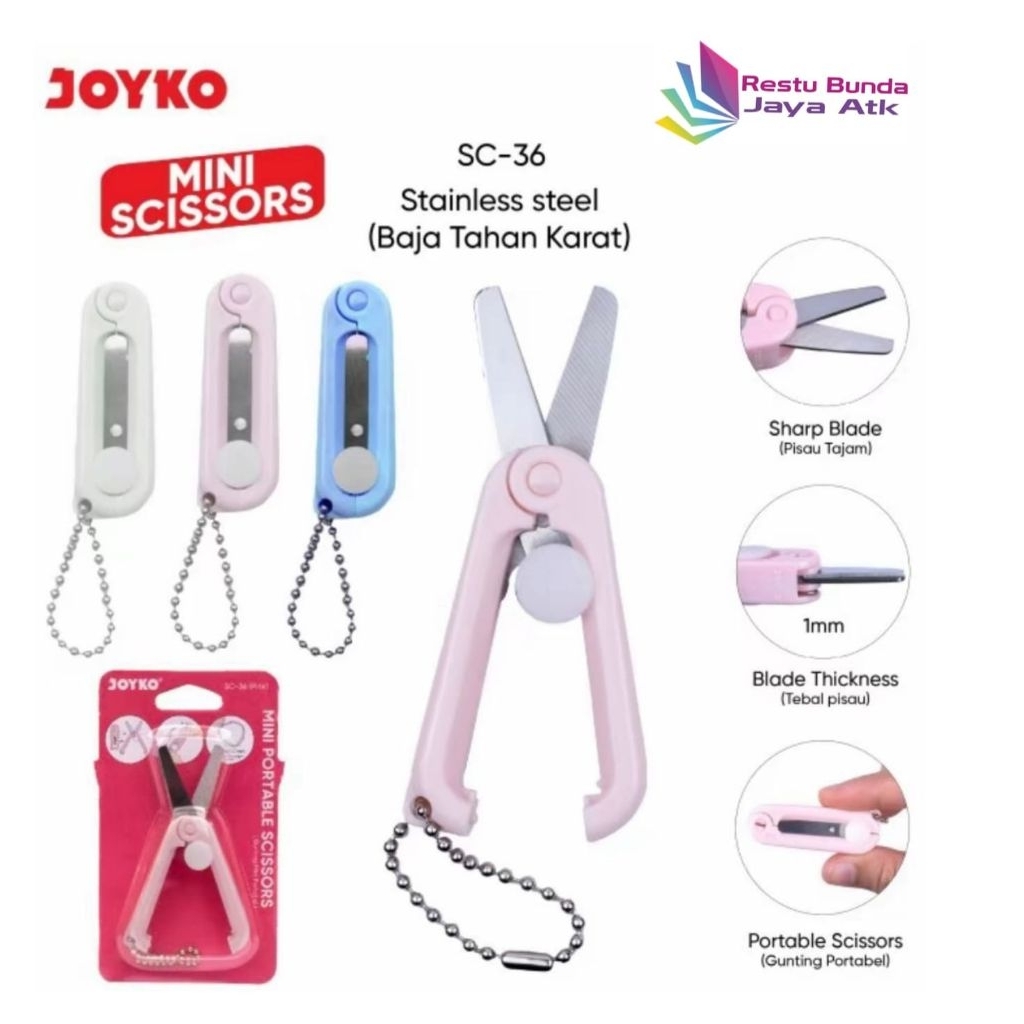 

Joyko Gunting Mini Portable Scissors SC-36