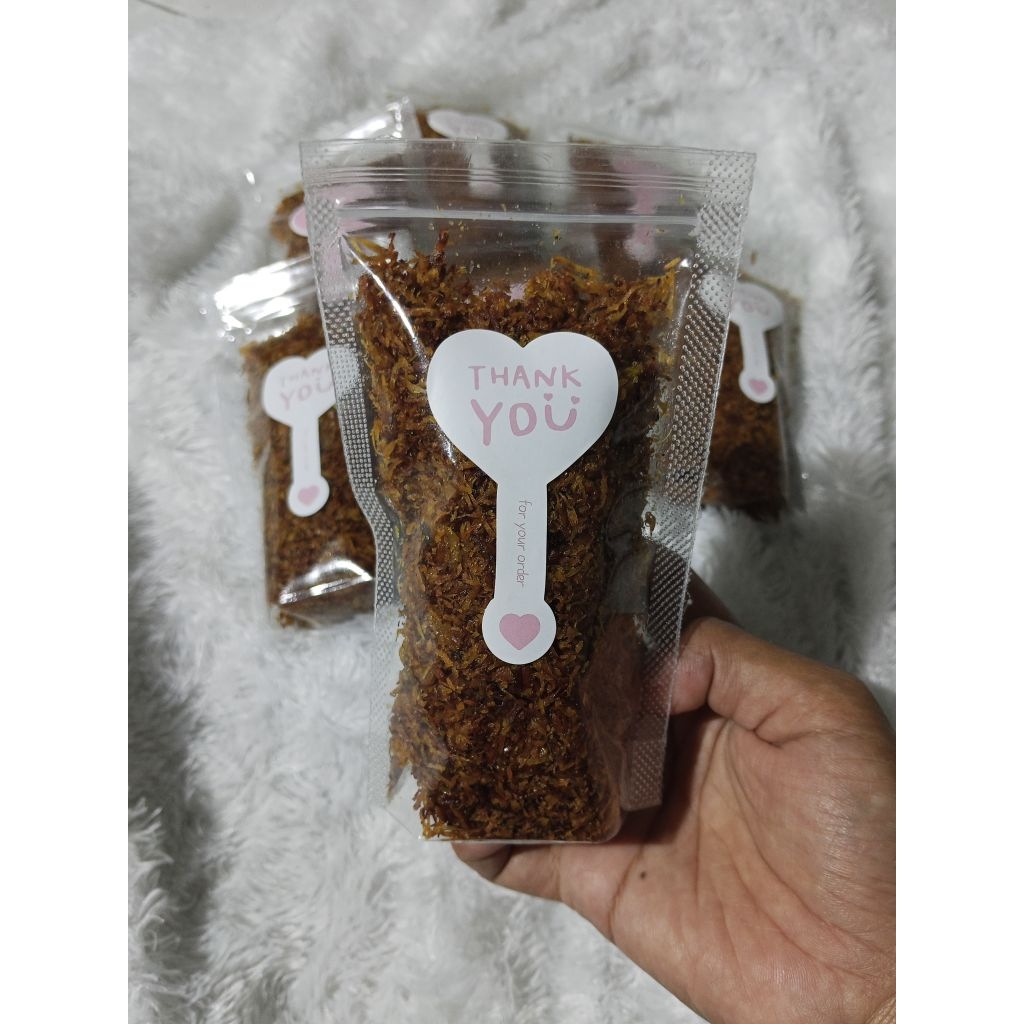 

Serundeng Kelapa Rebon tanpa pengawet varian rasa,pedas manis, pedas asin,manis berat 100gr