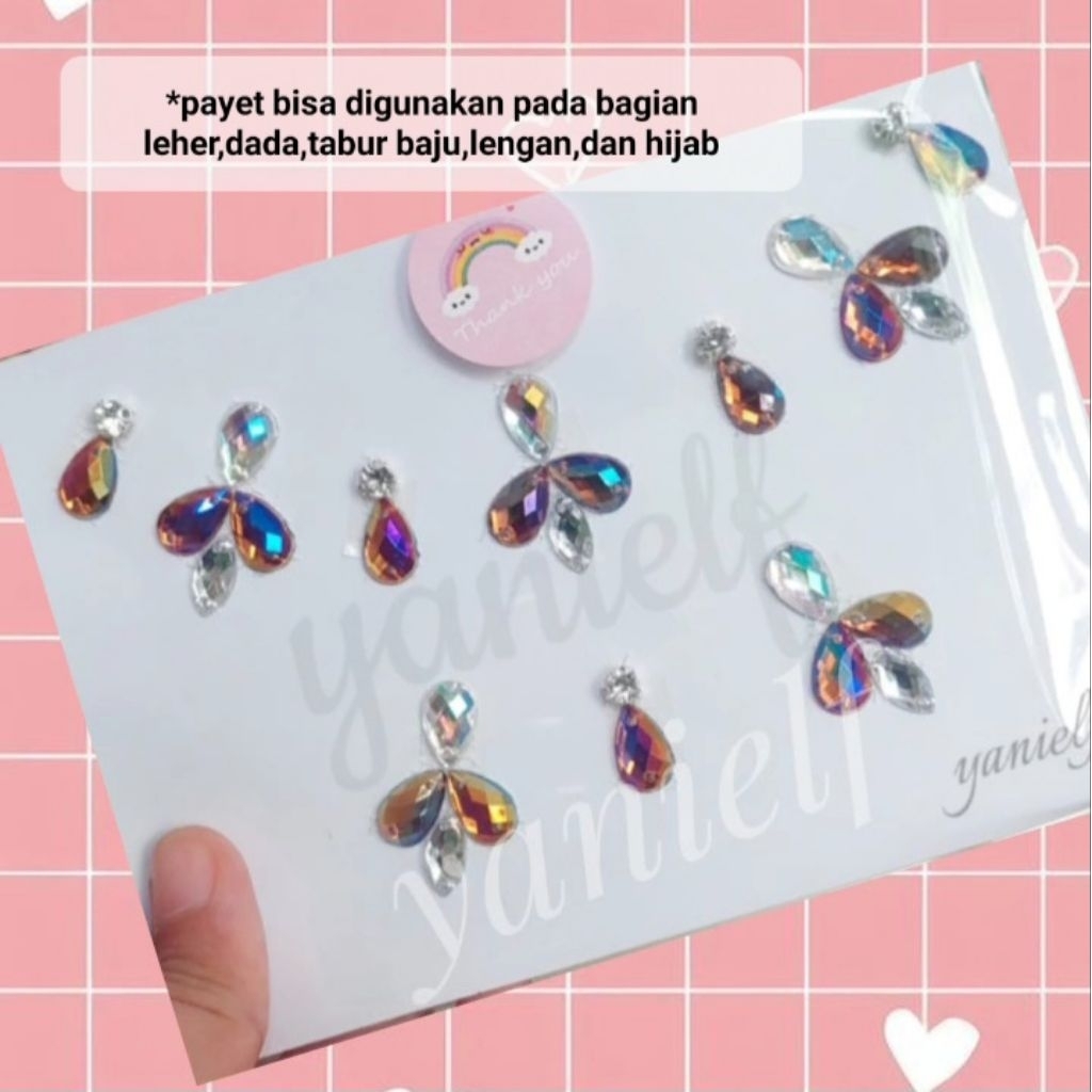 payet tabur, payet rangkai mutiara, payet rangkai instan, payet rangkai, payet rangkai dada, payet b