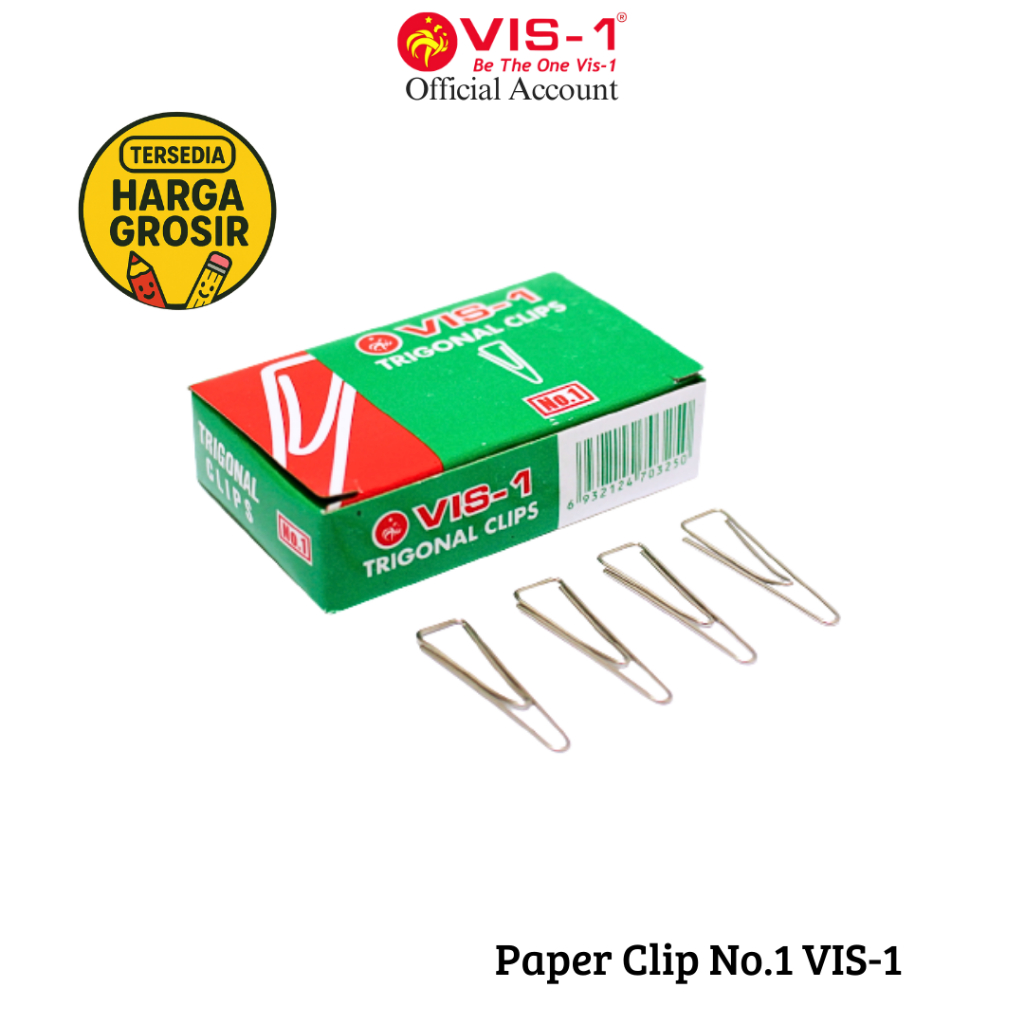 

VIS-1 Klip Kertas No.1 / Klip Penjepit Kertas No.1 / Paper Clip No.1