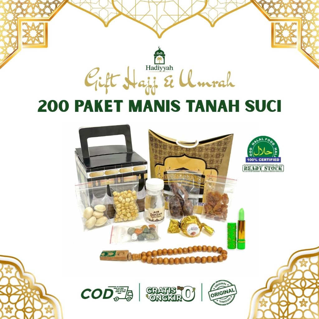 

HADIYYAH Oleh-oleh Haji dan Umroh Paket Manis Tanah Suci Isi 200 Pcs | Oleh-oleh Premium Fresh dan Berkualitas