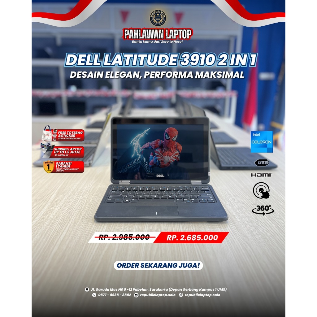 DELL LATITUDE 3190 2IN1 LAPTOP PELAJAR PALING WORTH IT 2025