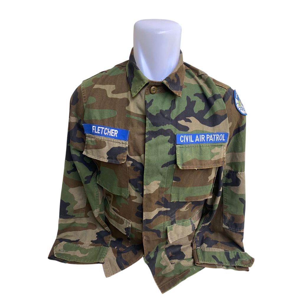 Kemeja BDU Camo Vintage Loreng Woodland Pilot US Army Civil Air Patrol Amerika Full Patch (6)