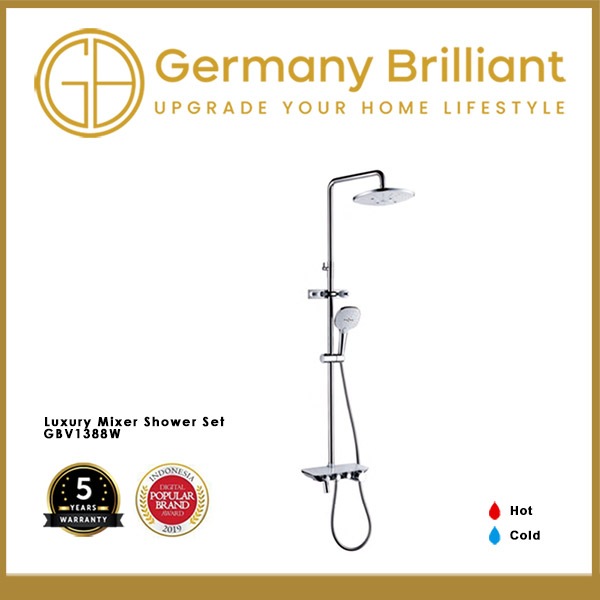 Germany Brilliant Shower Tiang Set Column Keran Mandi Kran Air Panas Dingin GBV1388 Series