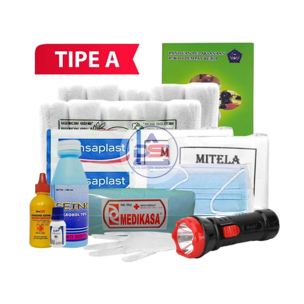 Isi Obat P3K Type A Lengkap Tanpa Kotak Kapasitas 25 Orang