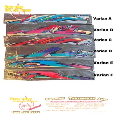 Striping sticker stiker list body yamaha alfa Sparepart Motor Termurah