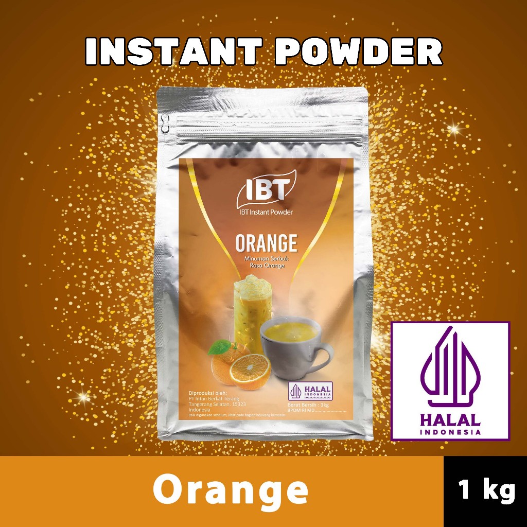 

Bahan Minuman Bubuk Rasa Orange. Jeruk Instant IBT Drink Powder