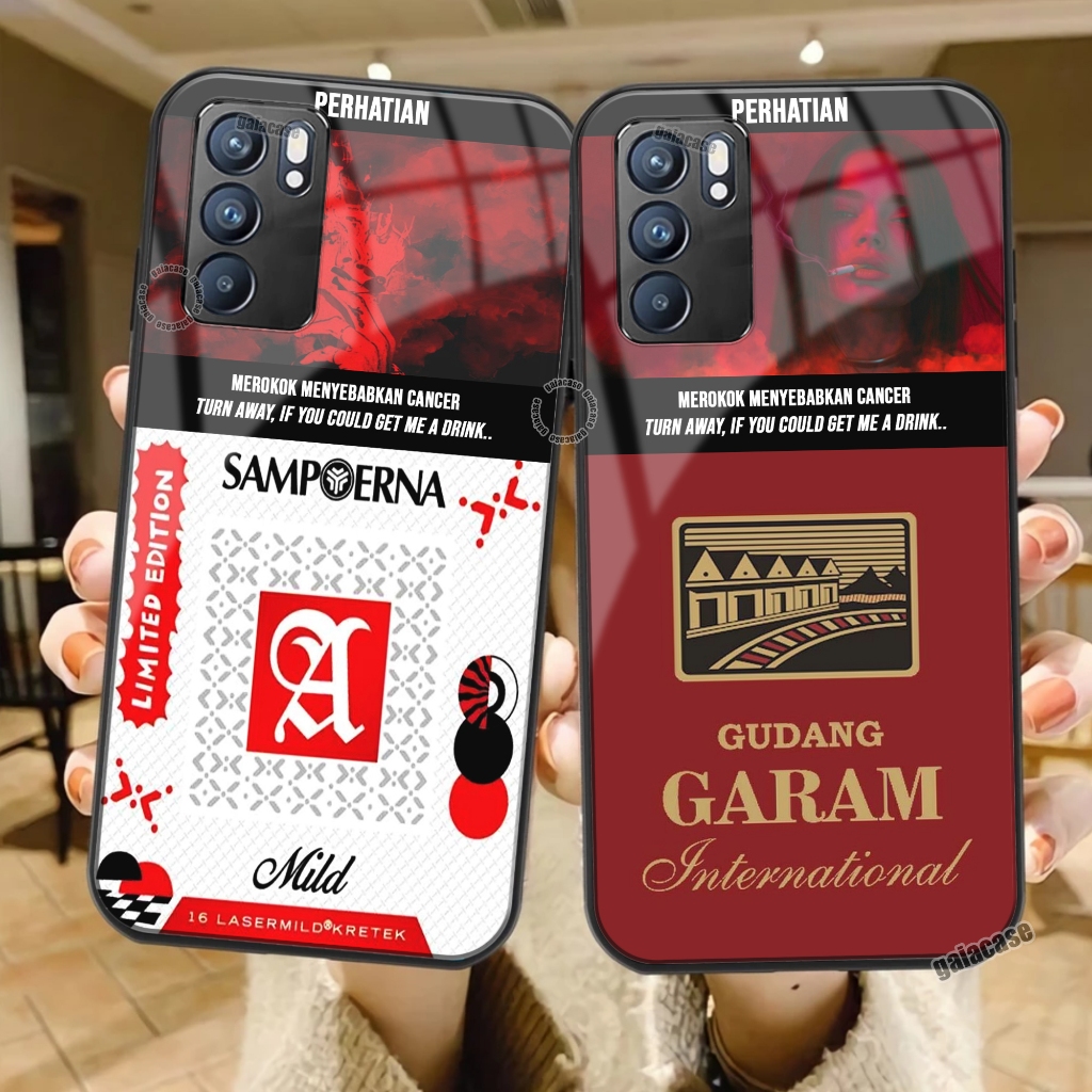 Casing Hp For OPPO RENO 6 4G Glass Silicone Back Soft Case Oppo Reno 6 4G Terbaru Fashion Case ROKOK