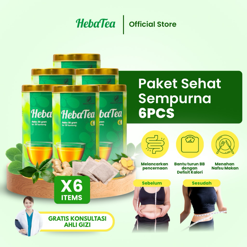 

Hebatea (Paket 6) Teh Herbal Dengan Formula Terbaru Mampu Membakar Lemak 5x Lebih Kuat