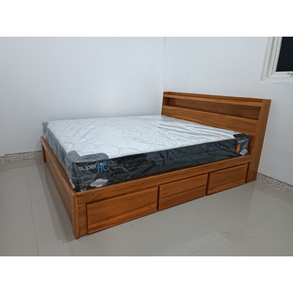 DIPAN DIVAN TEMPAT TIDUR JATI MINIMALIS 90x200