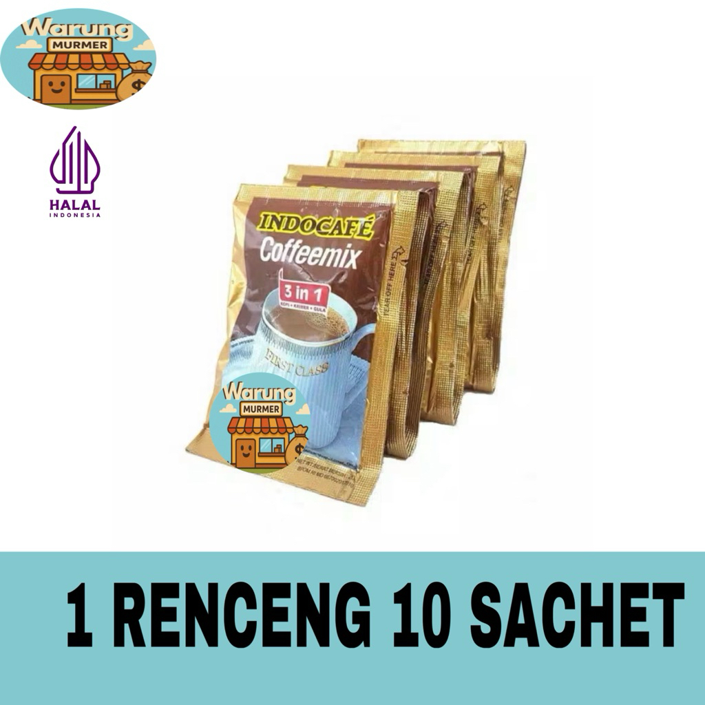 

INDOCAFE Coffemix 1 Renceng 10 Sachet/ Kopi instan Indocafe Coffemix 3 in 1