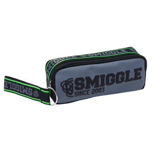 

SMIGGLE SMIGGLER IV PENSILCASE SOFTCASE BLACK GREY - TEMPAT PENSIL SMIGGLE