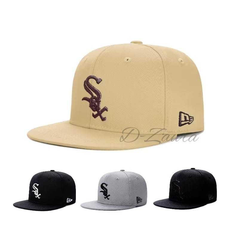 Snapback Fitted SOX,Topi fitted NY,Fitted logo D