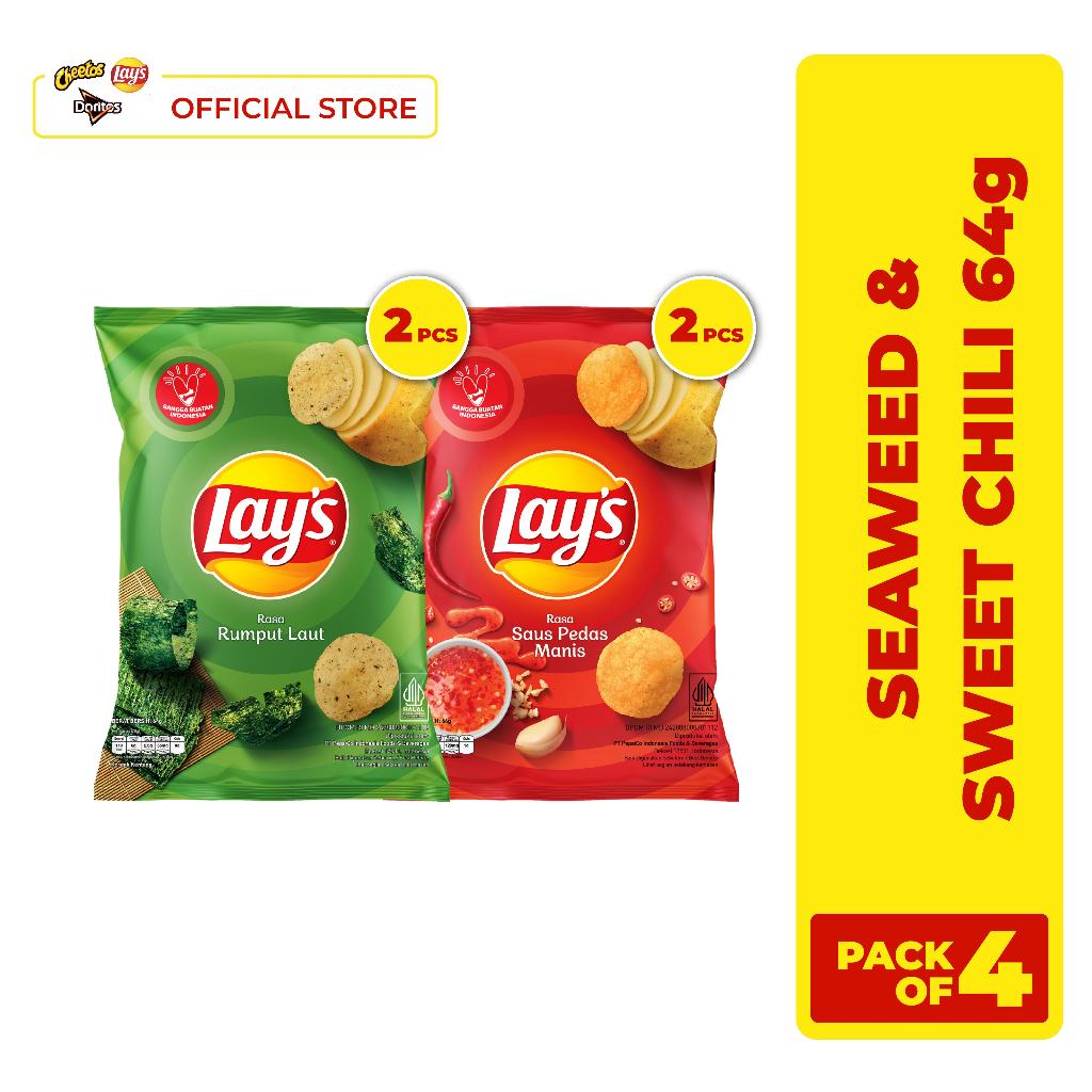 

Lay's Seaweed & Lay's Sweet Chili 64gr - Pack of 4