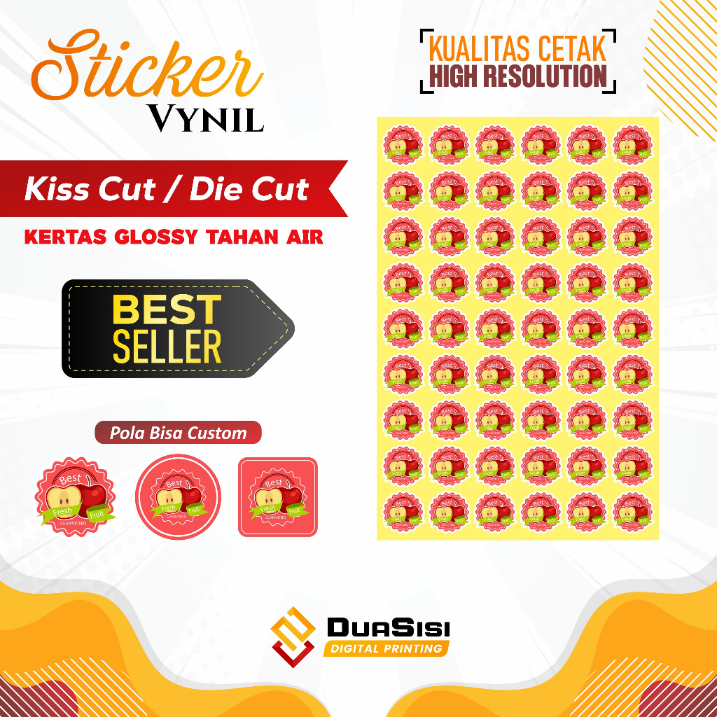 

CETAK STIKER LABEL VYNIL A3+, CETAK CUSTOM STIKER VYNIL, CETAK SAJA FREE DESAIN TERMURAH