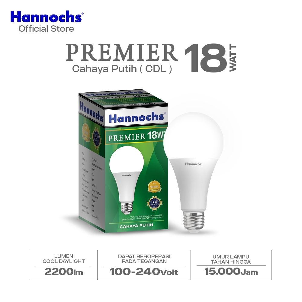 Hannochs Lampu LED Premier 18W Cahaya Putih