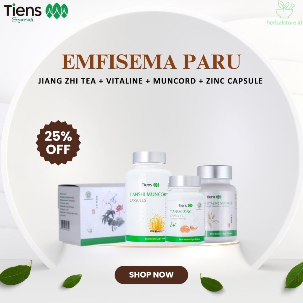 

Herbal China TCM - Paket Bundling Tiens Untuk Emfisema Paru