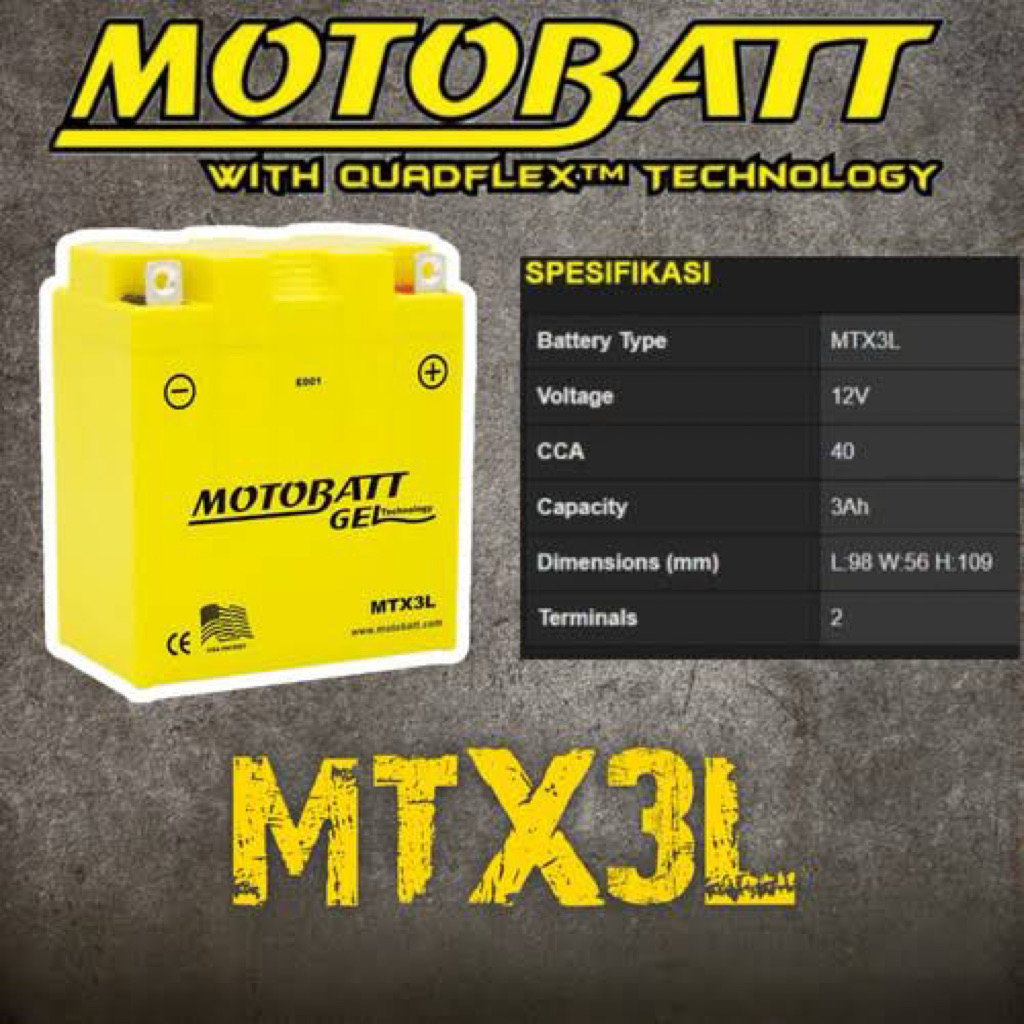 MOTOBATT MTX3L