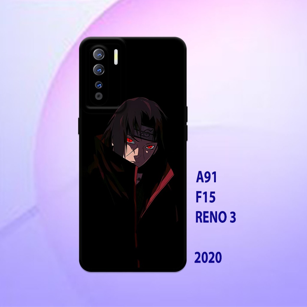 Silikon oppo A91 - oppo F15 - oppo Reno 3 _Casing case Proteksi HP bahan Lentur Tebal  Warna Hitam